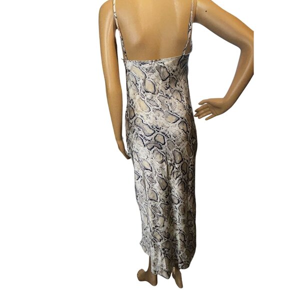 Paper Heart Womens Slip Dress XS Snakeskin Print Luxury Polished Sophisticated - Picture 3 of 5